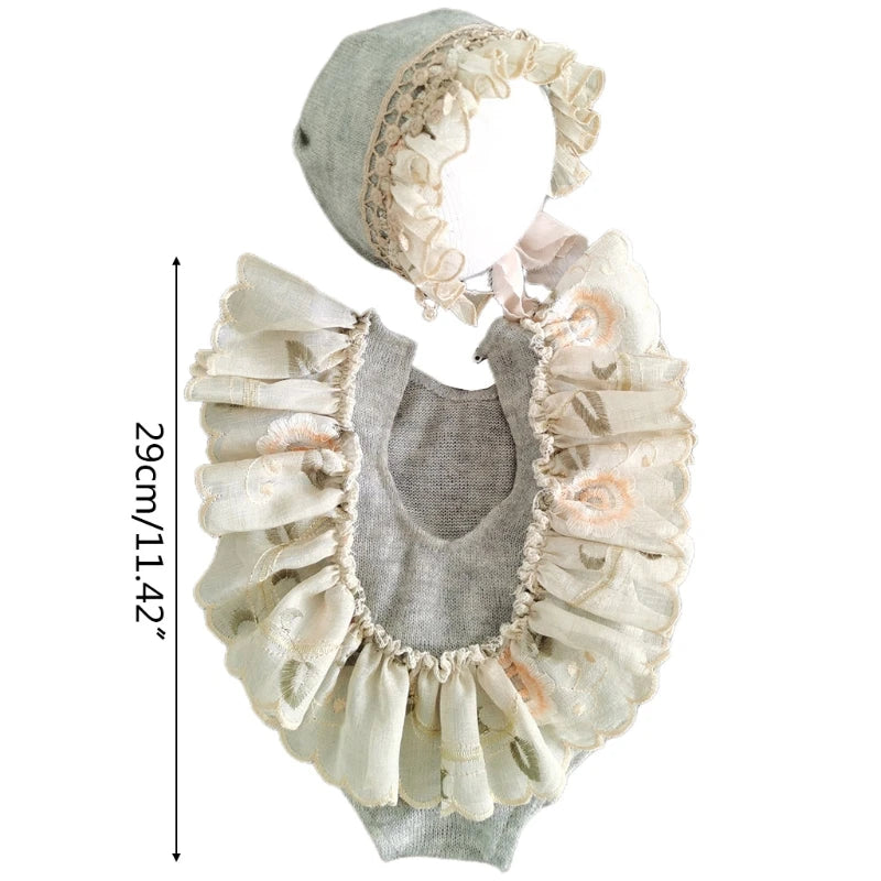 2Pcs/Set Baby Hat+Romper Jumpsuit Newborn Photography Props Infants Photo  Costume Outfits