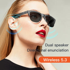 Wireless Bluetooth 5.3 Smart Glasses Headset Sunglasses Outdoor Sport Earphone