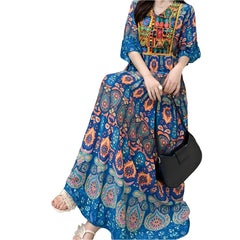 Indian Dress for Women Summer Embroidery Chic Elegant Party Dresses