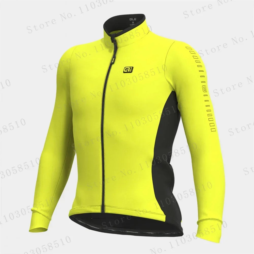 Men's Winter Cycling Jacket Warm Long Sleeve Weatherproof Windbreaker MTB Road Bike Bicycle Fleece Sports Cycling Clothing Coat