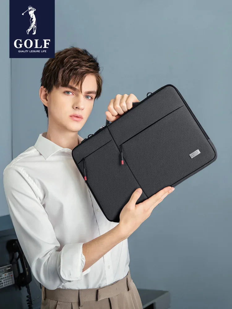 GOLF Professional Laptop Bag with Shoulder Strap Executive Briefcase Man Shockproof notebook 15.6 Handbag