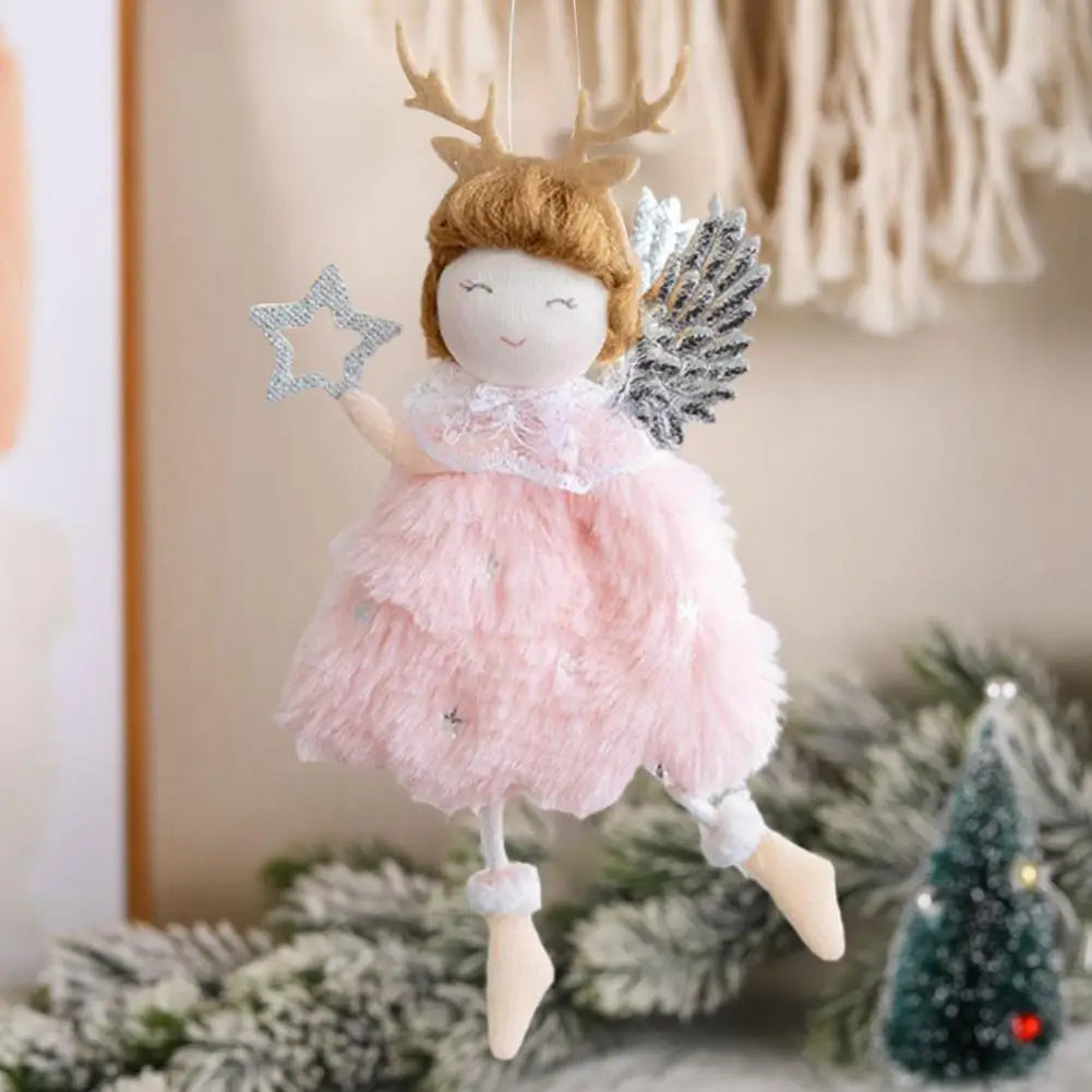 Christmas Ornaments Eco-friendly Angel Pendant Cloth Photo Props