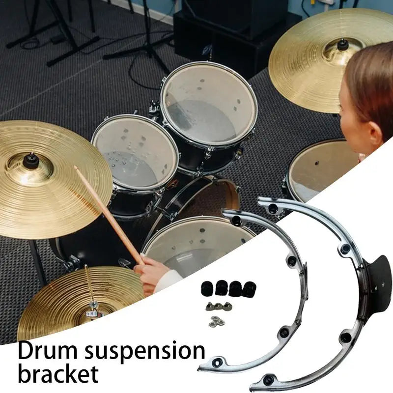 Drum Suspensions Bracket Stainless Steel Hoop Suspensions Mount For Drum Drum Mount Bracket Portable Four-Hole Design For Jazz