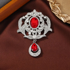 SHMIK Classic Palace Style Women's Vintage Crystal Pendatn Brooches