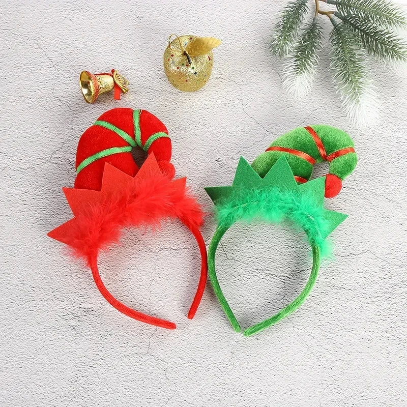 Christmas Elf Hat Headbands Lighted Elf Costume Headband Hair Accessories