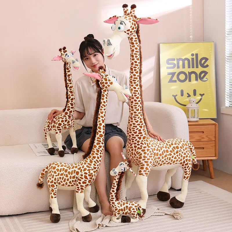 35-120cm Kawaii Simulation Giraffe Soft Stuffed Lifelike Wild Animals Soft Doll Home Decor RoomOrnament Birthday Gift