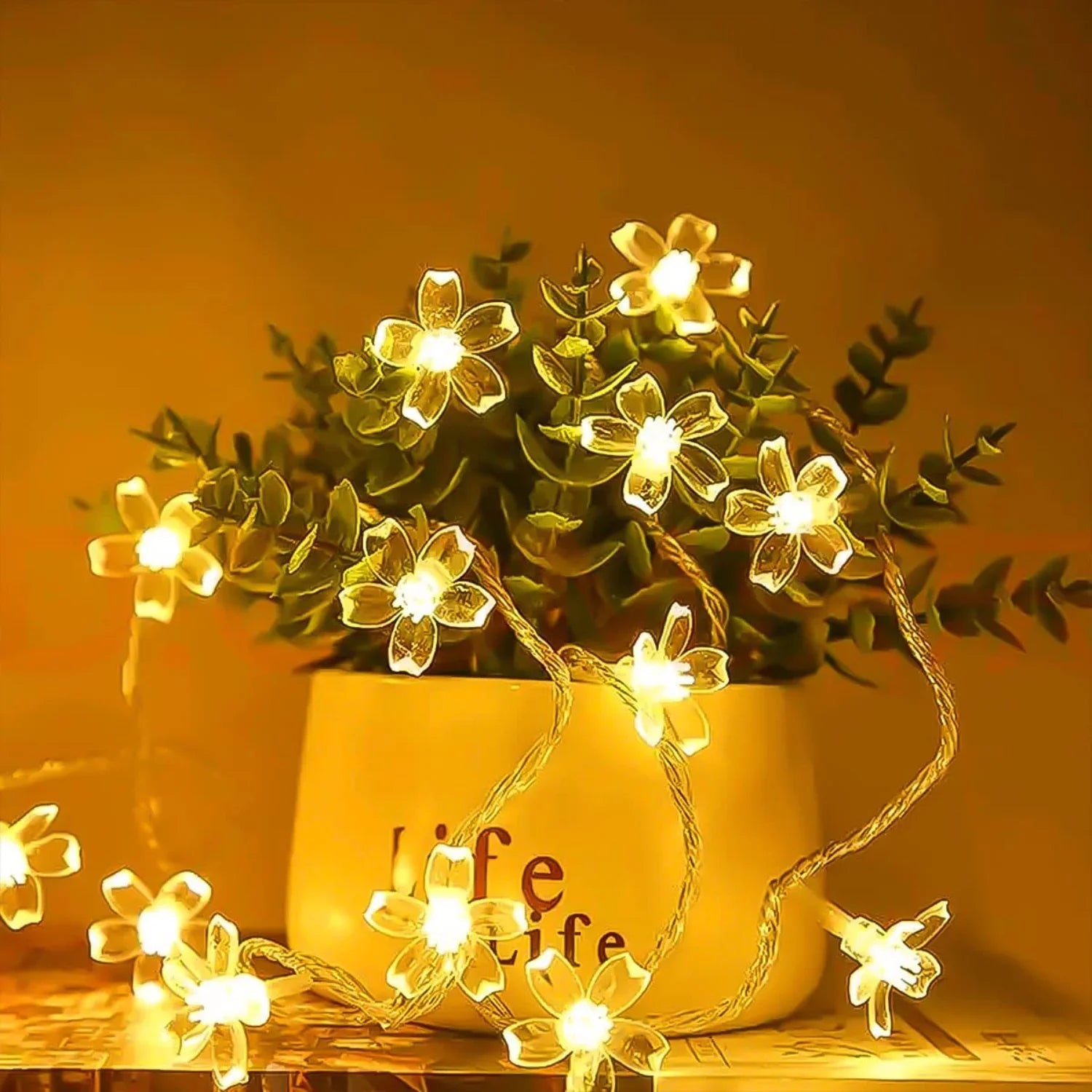 Solar Garden Light Led Flower Lighting Fairy String Lights Outdoor Christmas Chain Lamp