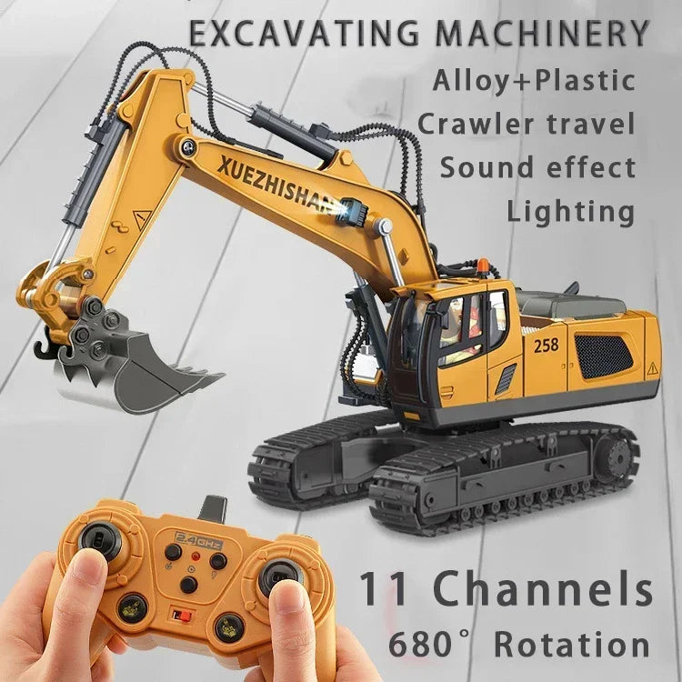 Mini Excavator Kids Dump Rc Trucks Electric Car Toy