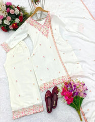 V-neck Embroidery Salwar Kameez Dress Party Wear Suit Wedding