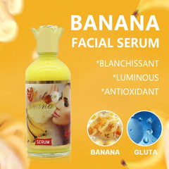 120ml Natural Banana Serum Moisturising éclaircir Speedy Diminish with AHA Glutathione Vitamin C Facial Essence for Dark Skin