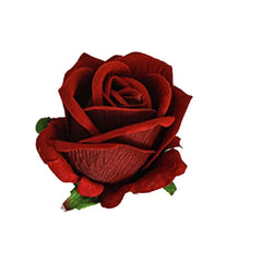 Wine Red Rose Artificial Silk Flower Heads Decorative