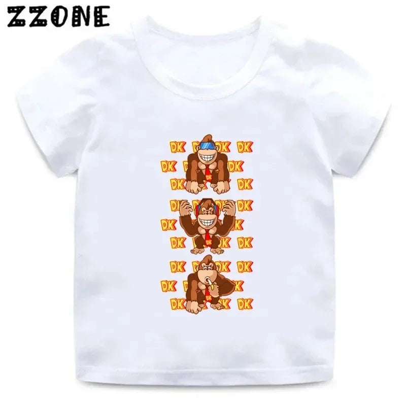 Donkey Kong Country Graphic Cartoon Kids T-Shirts