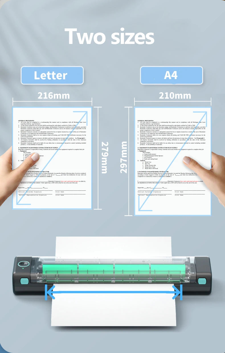 Phoneme M08F Mini Homework Test Paper Inkless Office Portable A4 Thermal Error Printer