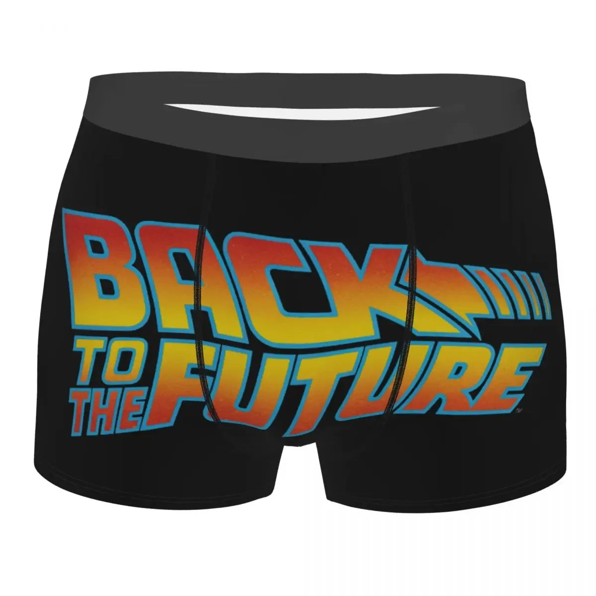 Custom Male Novelty Back To Future Underwear Marty Mcfly Delorean Time Travel 1980s Movie Boxer Briefs Stretch Shorts Panties