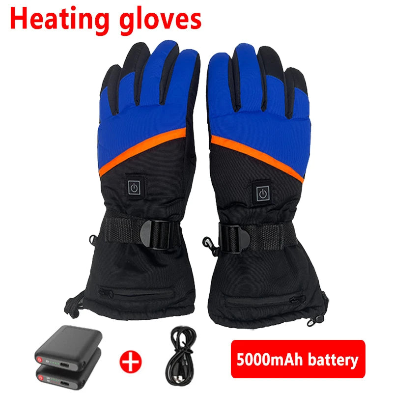 Heated Rechargeable Gloves Electric Heated Gloves Thermal Heat Gloves Winter Warm Skiing Snowboarding Hunting Fishing Cycling