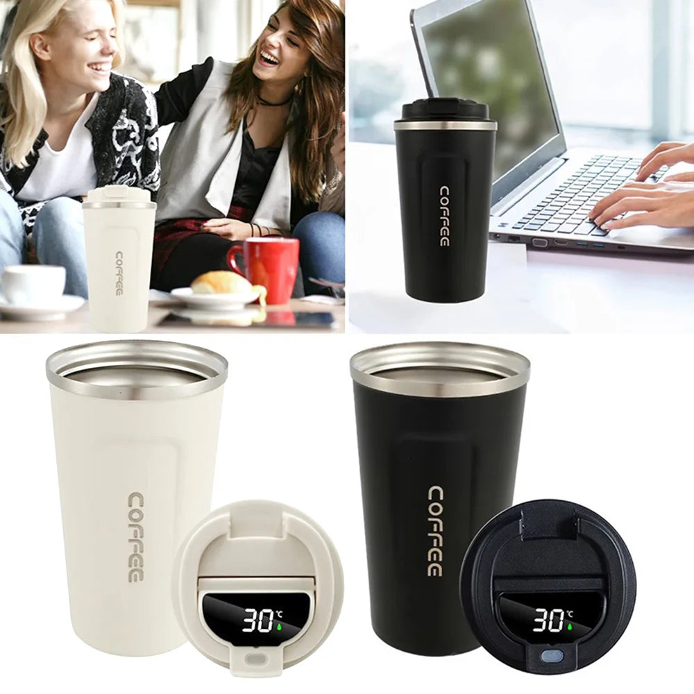 Stainless Steel Smart Coffee Tumbler Thermos Cup