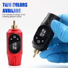 Professional Wireless Tattoo Power Supply 2000mHa Rechargeable Mini Portable Tattoo Battery RCA Jack for Rotary Tattoo Machine