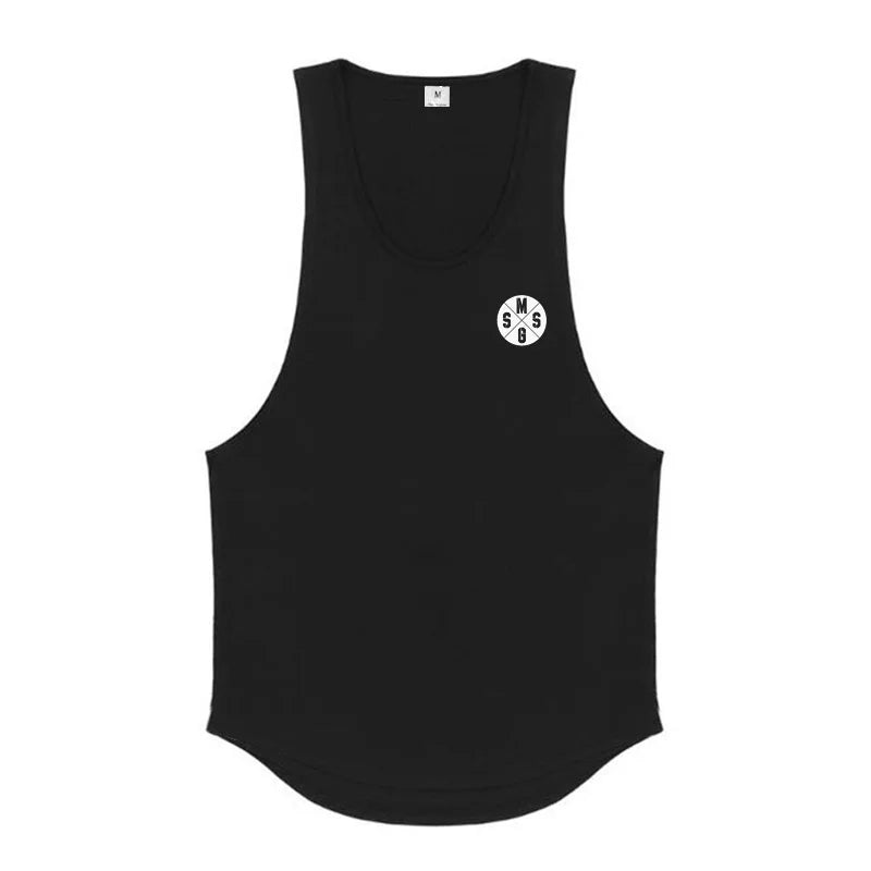 Cotton Singlets Canotte Bodybuilding Tank Top Men’s Fitness Sleeveless T-shirts Gym Clothing High Quality