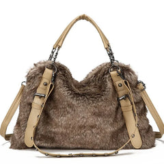 Plush Bag Crossbody Bags for Women Trendy Versatile Fur Purse and Handbag