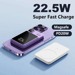 20000mAh Magnetic Qi Wireless Charger Power Bank 22.5W Fast Charging for iPhone 15 14 13 12 Samsung Huawei Xiaomi Mini Power bank