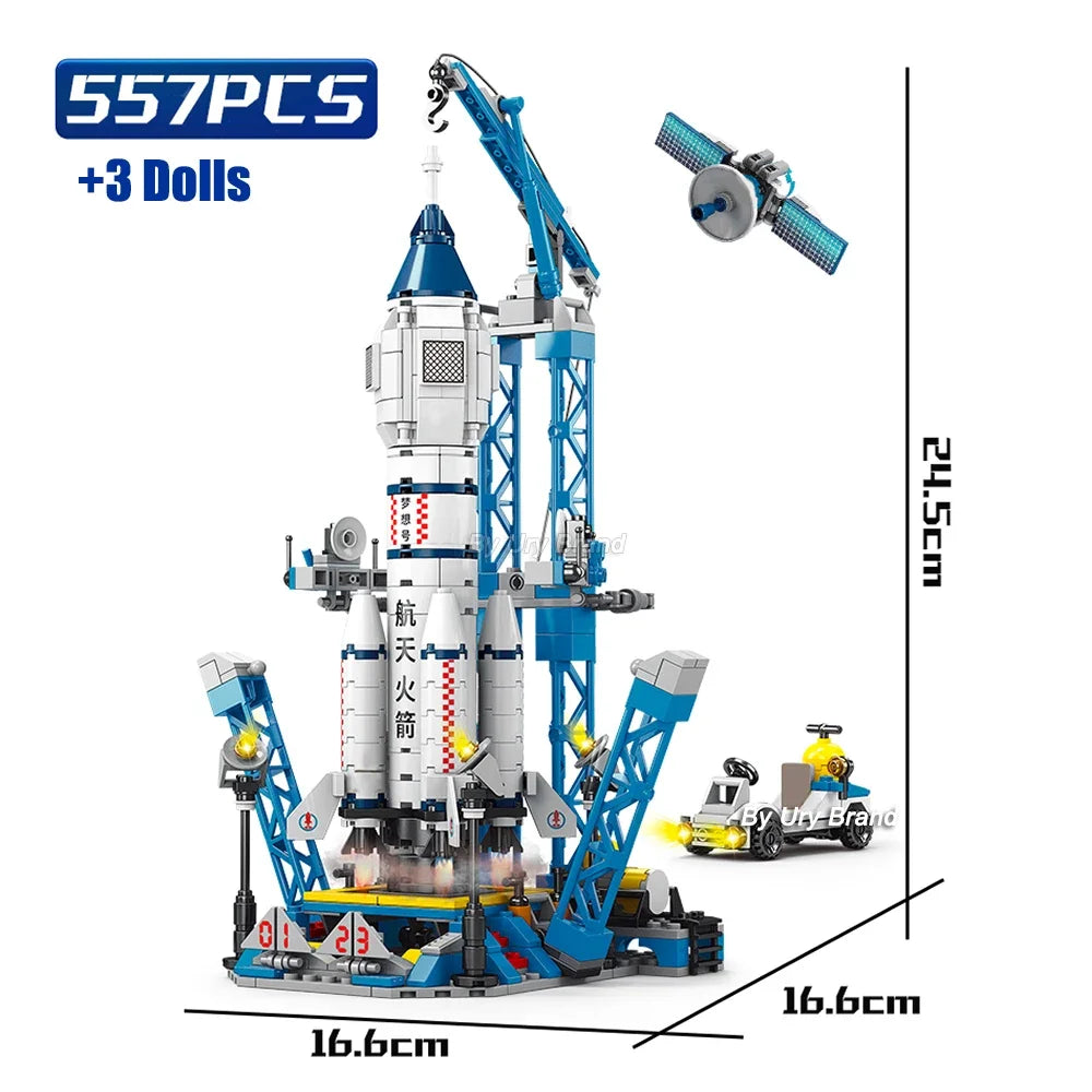 Rocket City Series Aviation Aeroplane Space Station Building Blocks