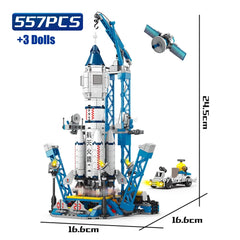 Rocket City Series Aviation Aeroplane Space Station Building Blocks