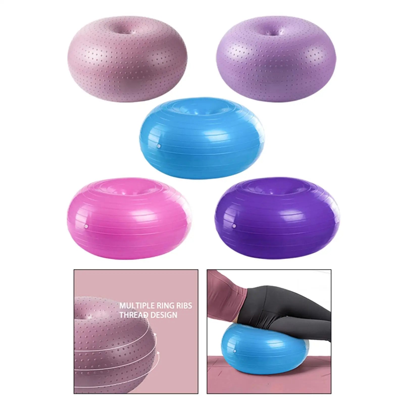 Fitness Ball Stability Yoga Ball Pilates Donut Balance for Gymnastic Home Office