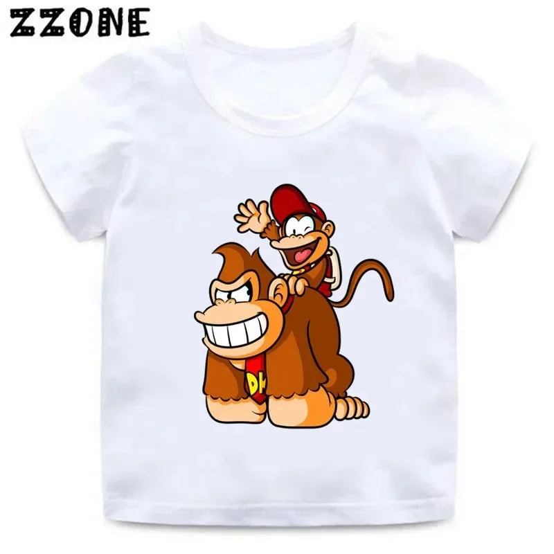 Donkey Kong Country Graphic Cartoon Kids T-Shirts