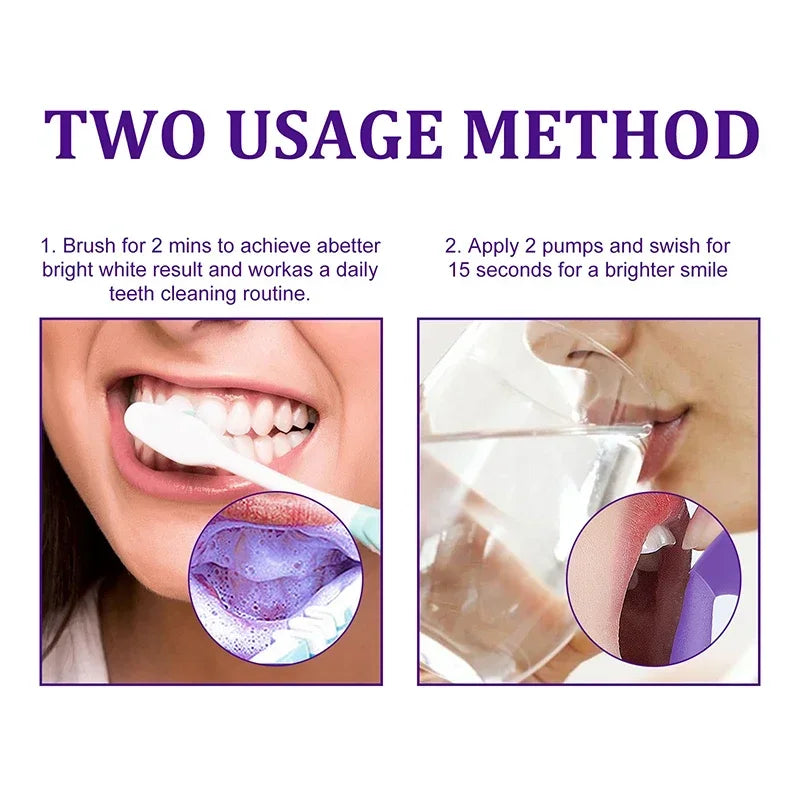 50ml V34 Mousse Toothpaste Teeth Whitening Removing Yellow Teeth Cleaning Tooth