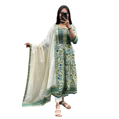 Women Party Wear Kurti Palazzo & Dupatta Set Readymade Salwar Kameez Suit Kurta