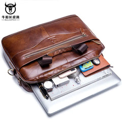 New Real Leather vintage men's messenger bag/casual Business bag Fashion cowhide male commercial briefcase