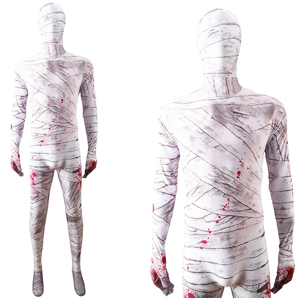 The Mummy Horror Costume Cosplay 3D Printed Spandex Halloween Costume The Mummy Superhero Zentai BodySuits for Adult Kids