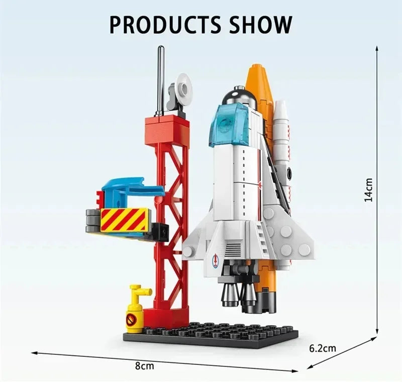 Creative Aerospace Series Building Blocks Space Rocket Craft Launch Center Station Base Set Bricks Toys