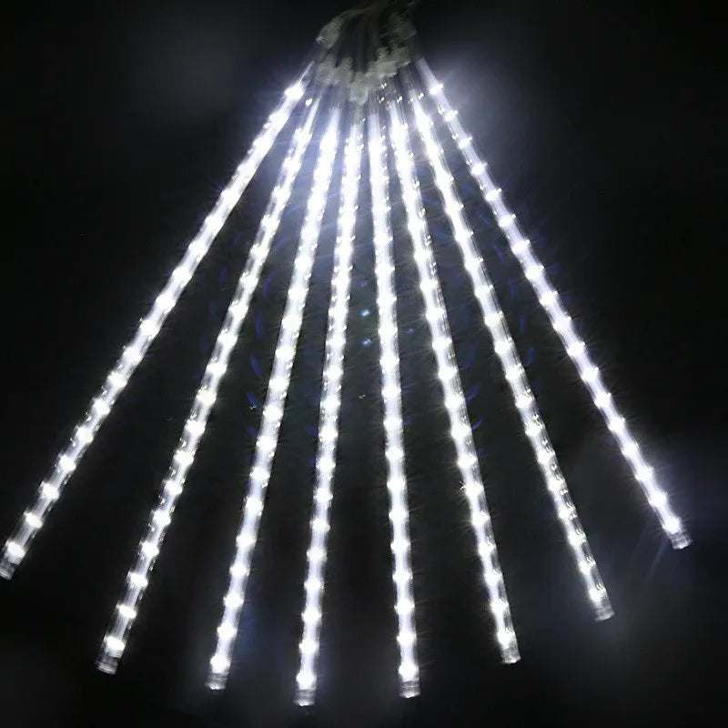 LED Meteor Shower Rain Lights Waterproof Falling Raindrop Fairy String Light