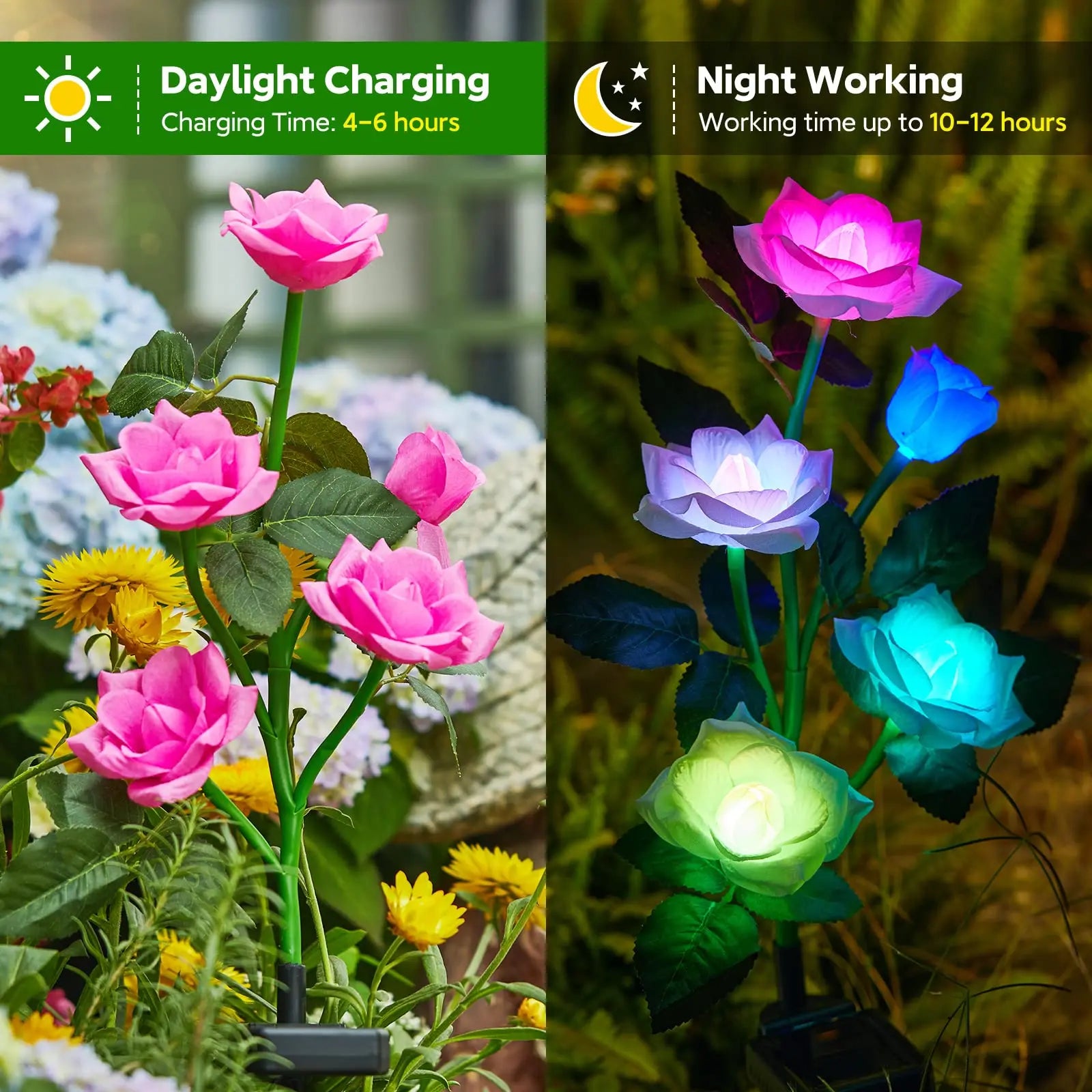 Solar Garden Lights Outdoor Waterproof Decorative Solar Flower