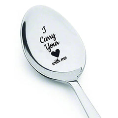 Valentines Day Gift Stainless Steel Milk Coffee Spoons Love Letter Gift for Girlfriend Boyfriend