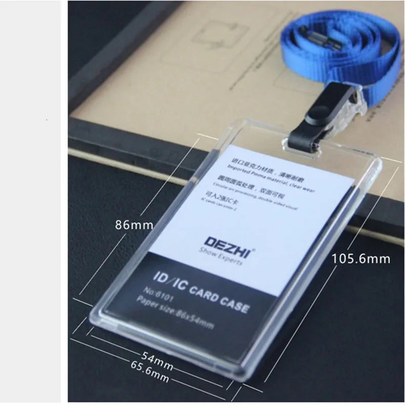 ID Card Holder Keychain Desk Accessories