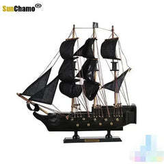 Home Decoration Mediterranean Style  Caribbean Pirate Black Pearl Ship