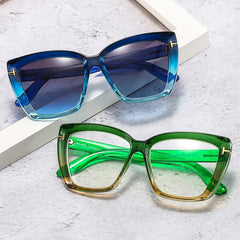 Women Fashion Brand Designer Clear Lens Eyewear Men Green Sun Glasses