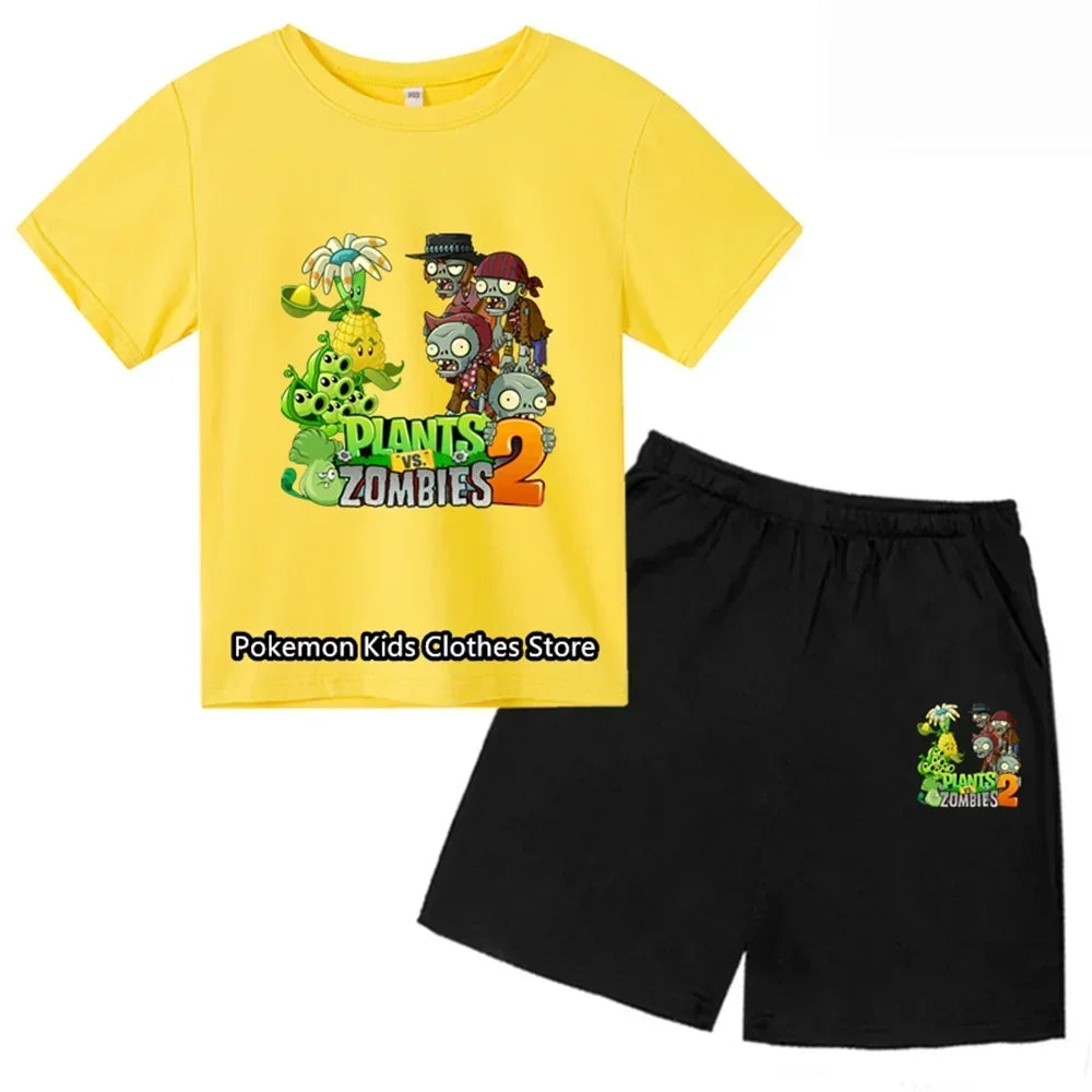 Cartoon Frog Tshirt Set Kids T-shirt Clothes Harajuku Boy Girls Tshirt