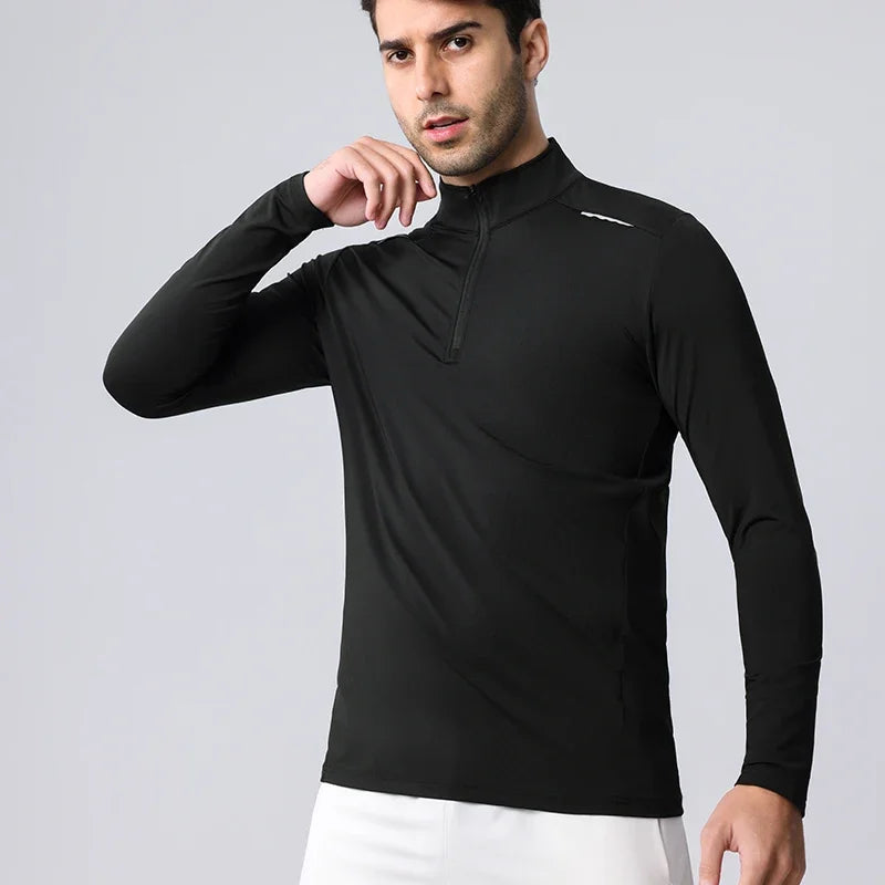 Men's Long Sleeves T-shirt Gym Yoga Top Fitness Wear Jerseys Golf Clothes Marathon Sweatshirt