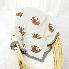 Newborn Baby Blanket Cotton Knit Infant Girl Sleeping Cover
