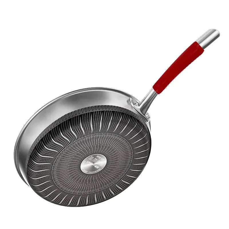 MOEYE Nonstick Frying Pan 316L Medical Antibacterial Stainless Steel Pan