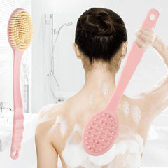 Soft Body Scrubber Shower Exfoliating Scrubs Long Handle Bath Brush Exfoliator Skin Massager