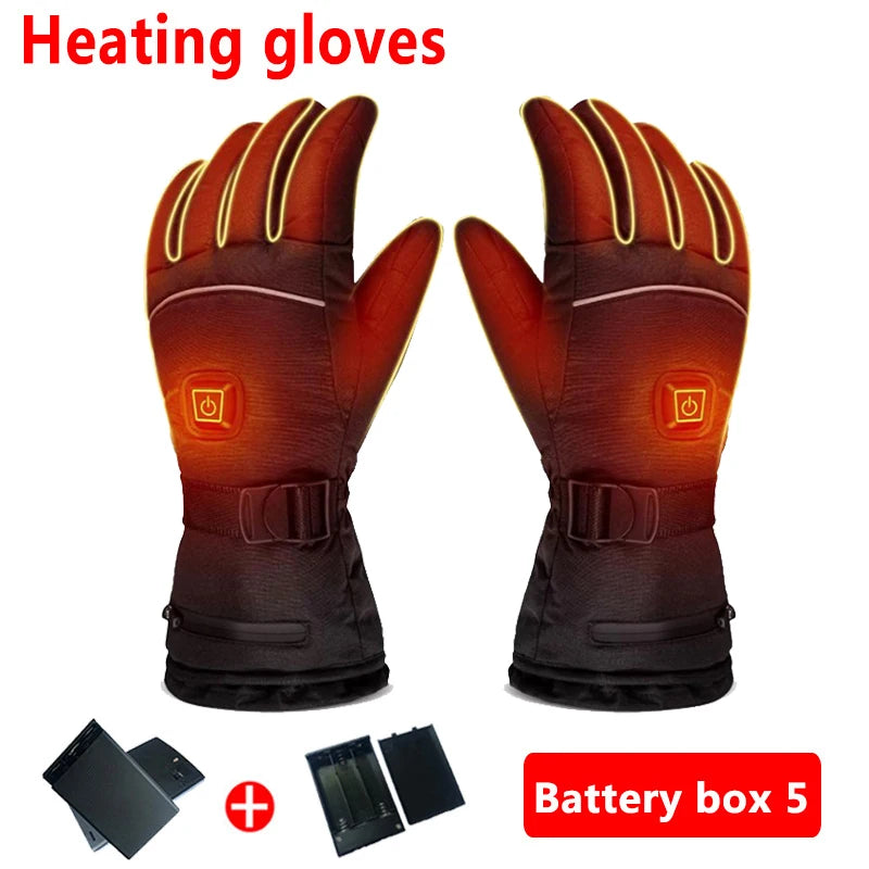 Heated Rechargeable Gloves Electric Heated Gloves Thermal Heat Gloves Winter Warm Skiing Snowboarding Hunting Fishing Cycling