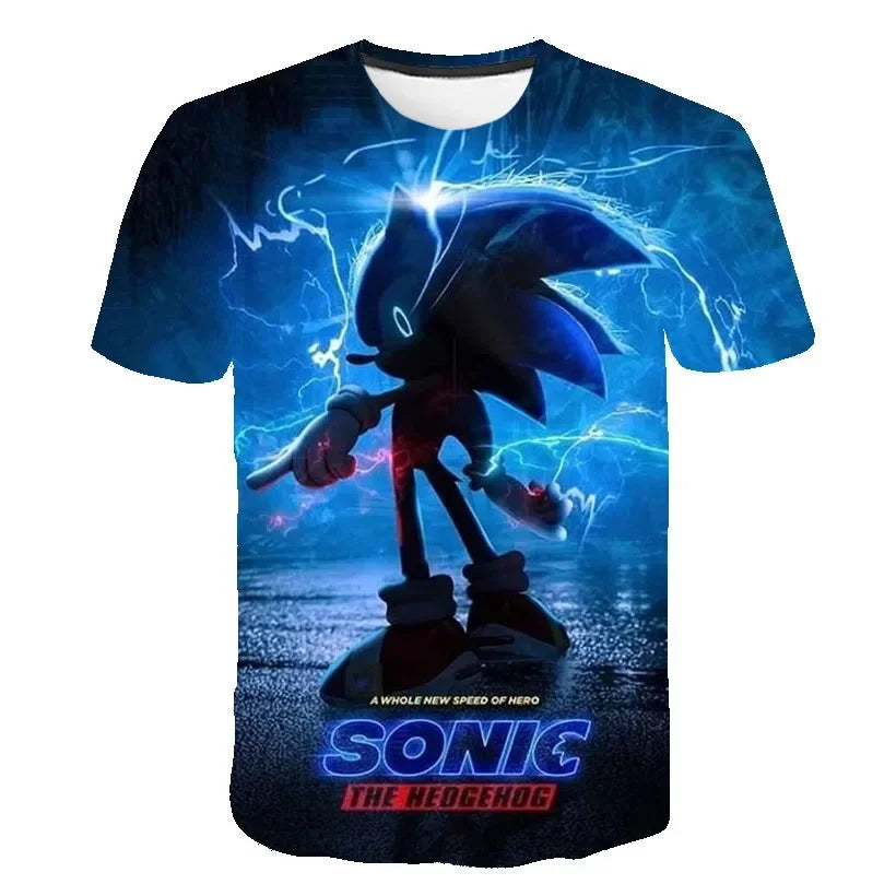 T-shirtChildren's Clothes Sonic 3D for Kids Boys and Girls Cartoon Printing Animation Cosplay Clothing Accessories