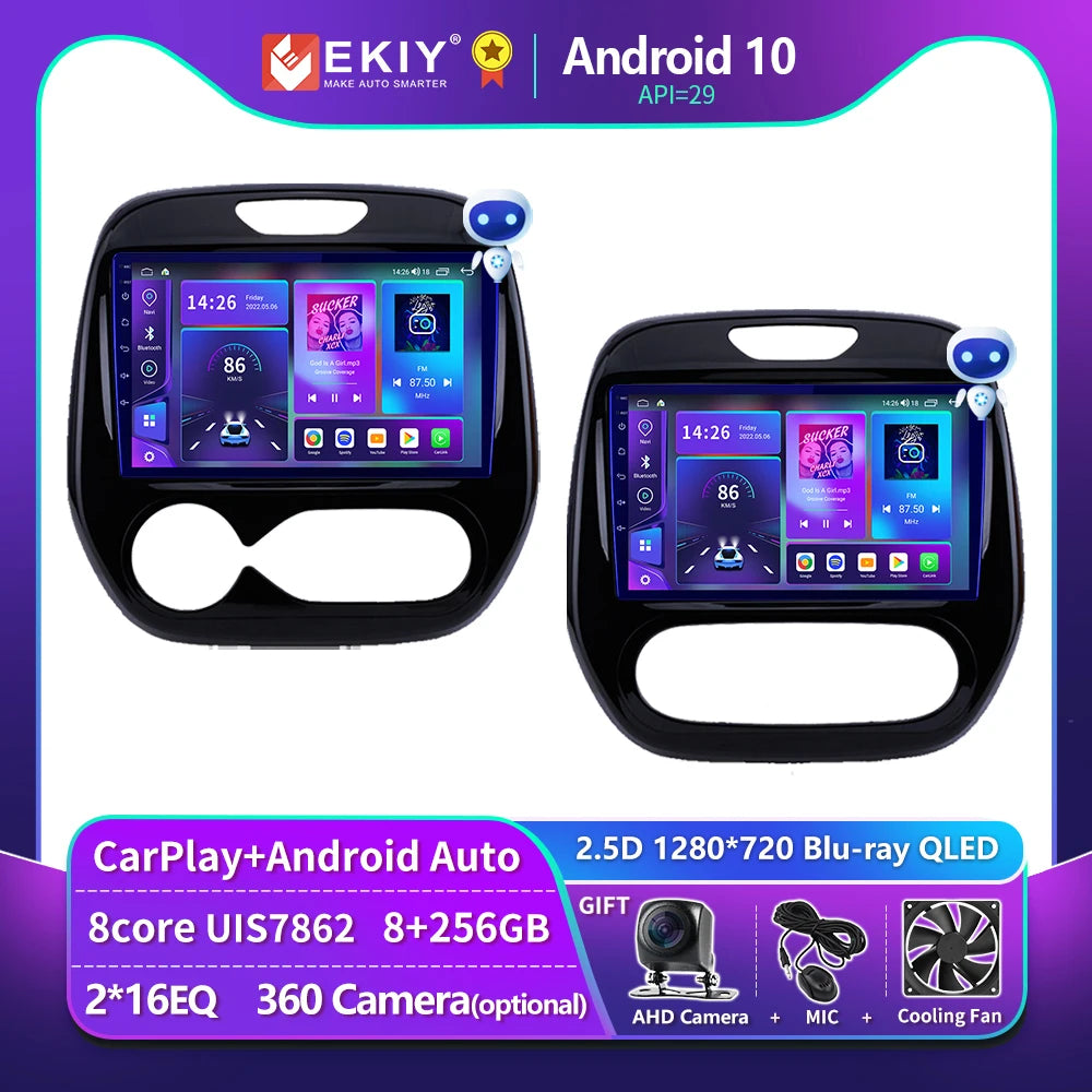 EKIY T900 For Renault Captur CLIO Samsung QM3 Android All-in-one 2011 - 2018 Caplay Auto Multimedia Video Stereo GPS No 2Din DVD