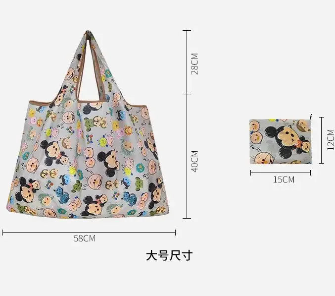 Disney Women's Tote Bags Mickey Mouse Donald Duck Cartoon Waterproof Shopping Bag