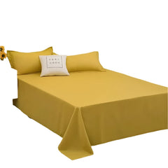 Luxury Bed Sheets Soft Comfortable Cotton Flat Sheet Solid Color Bedsheet