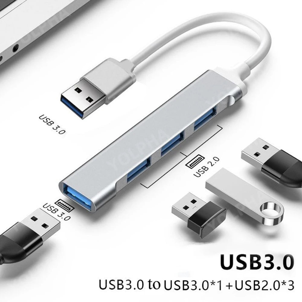 USB C HUB USB 3.0 HUB Type C 4 Port Multi Splitter Adapter OTG Macbook HUB